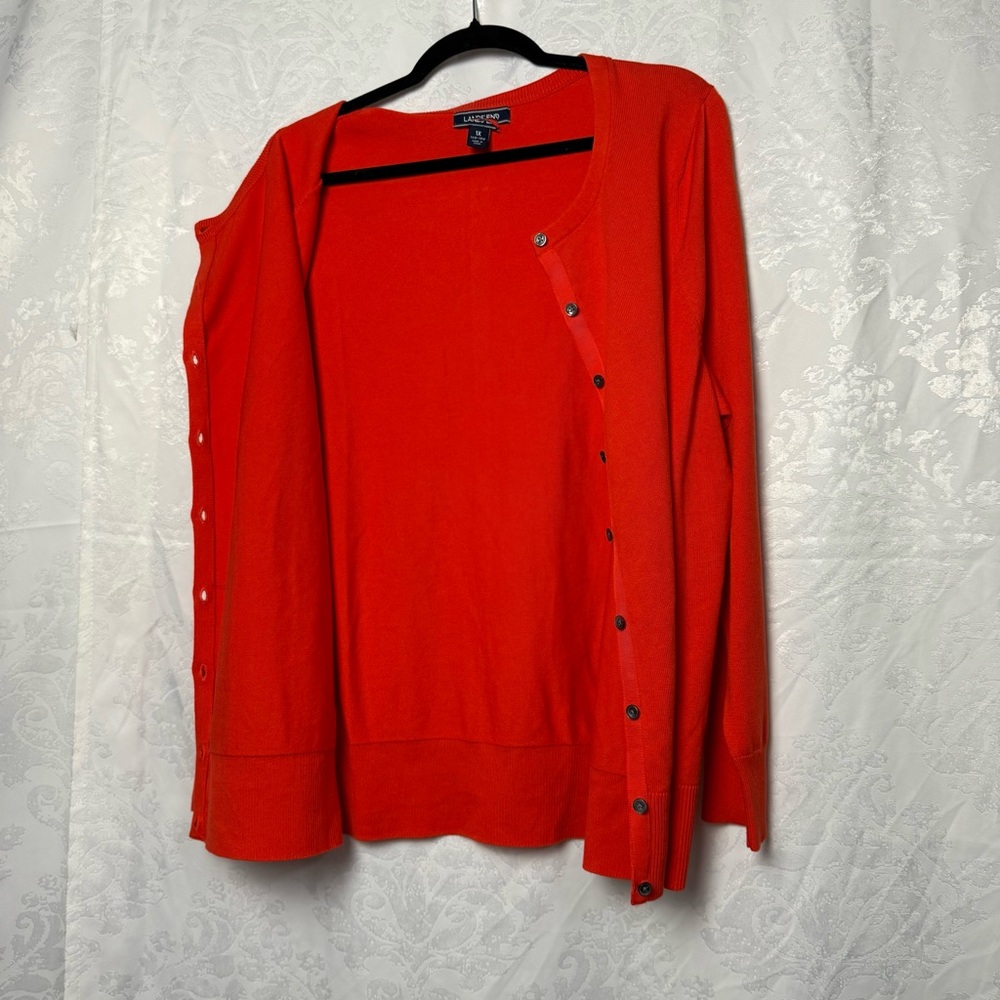 Lands End Button Down Sweater Size 1X - Picture 2 of 6